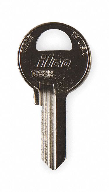 Key Blank: Compatible with Master Locks, 5 Pins, Brass, Nickel Plated