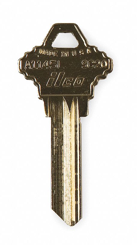 KEY BLANK,BRASS,SCHLAGE LOCK,PK 10