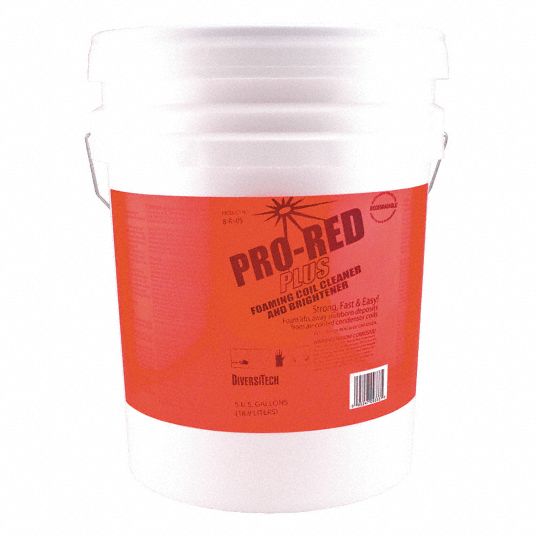 Condenser Cleaner, 5 gal, Red Color, 1 EA Grainger