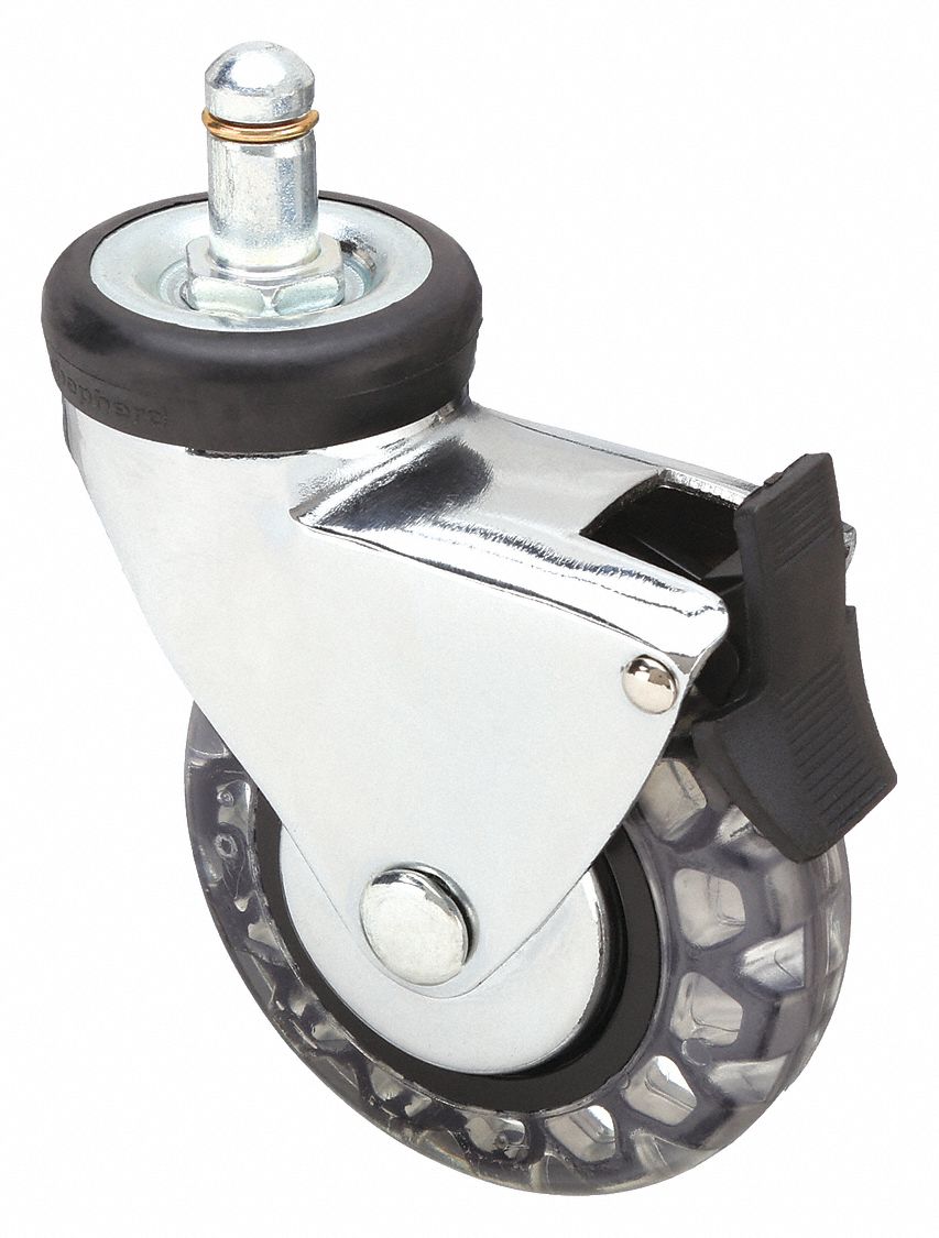 COLSON, 3 in Wheel Dia., 120 lb, QuietRoll FrictionRing Stem Caster