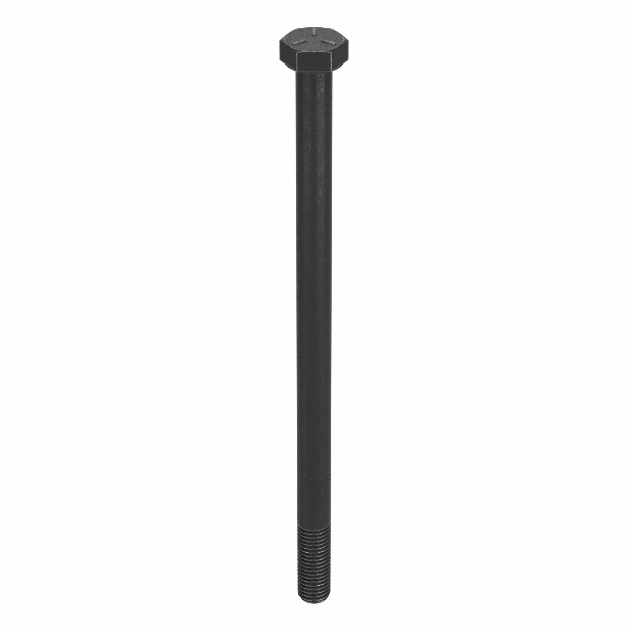 Hex Head Cap Screw: Steel, Grade 5, Black Oxide, 1/4"-28, Fine, 4 1/2 in lg, Globally Sourced, 25 PK