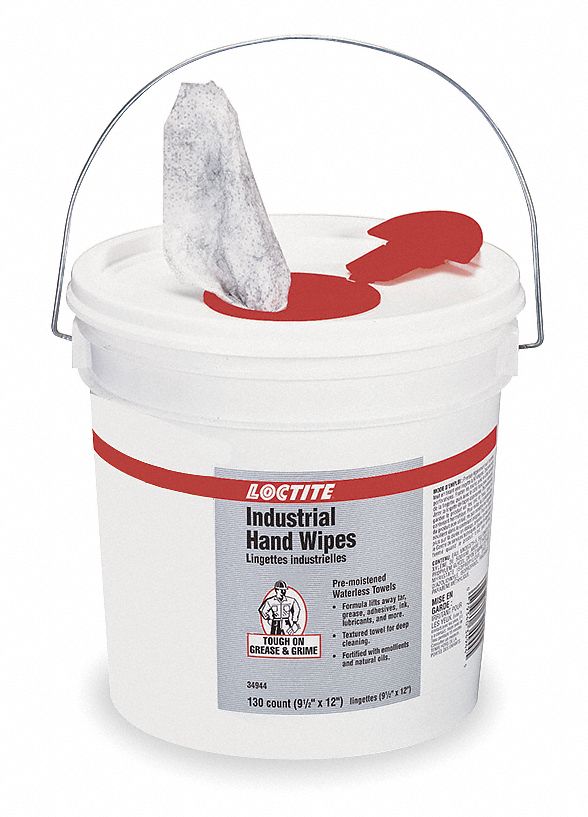 HAND WIPES, FOR GENERAL PURPOSE ADHESIVES, PAIL, 7617, INDUSTRIAL