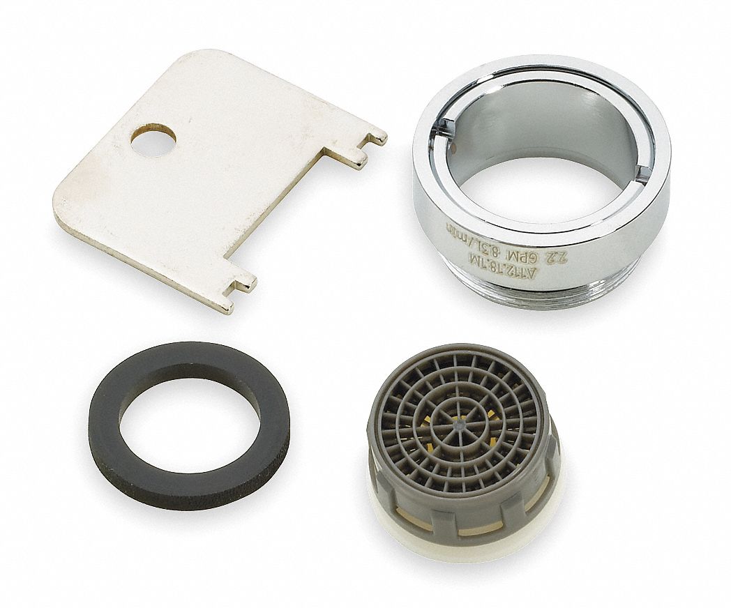 Outlet: 2.2 gpm Flow Rate, Aerated Flow Outlet, Metal, Chrome Finish, Male