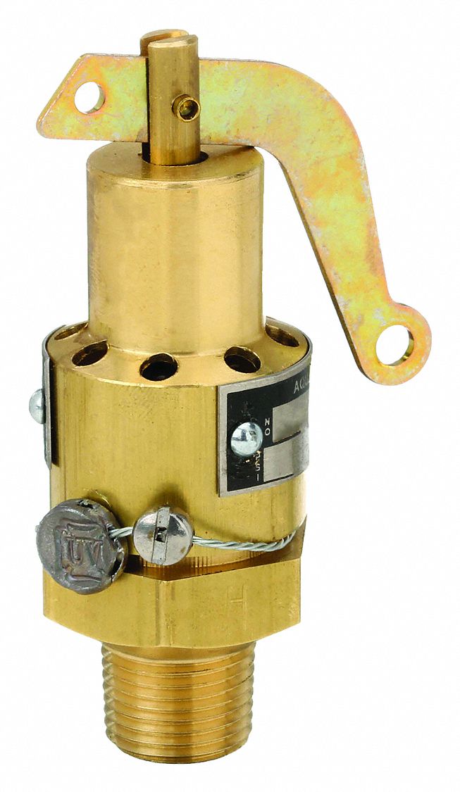 AQUATROL, Brass, MNPT, Safety Relief Valve - 3ETT3|130B-125 - Grainger