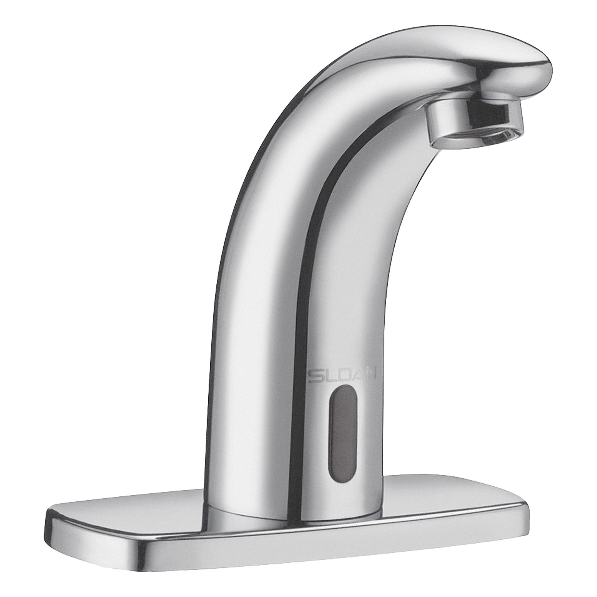 Bathroom Sensor Faucet: SF, Brass, Chrome Finish, Single-Post, Battery, Back-Check Tee