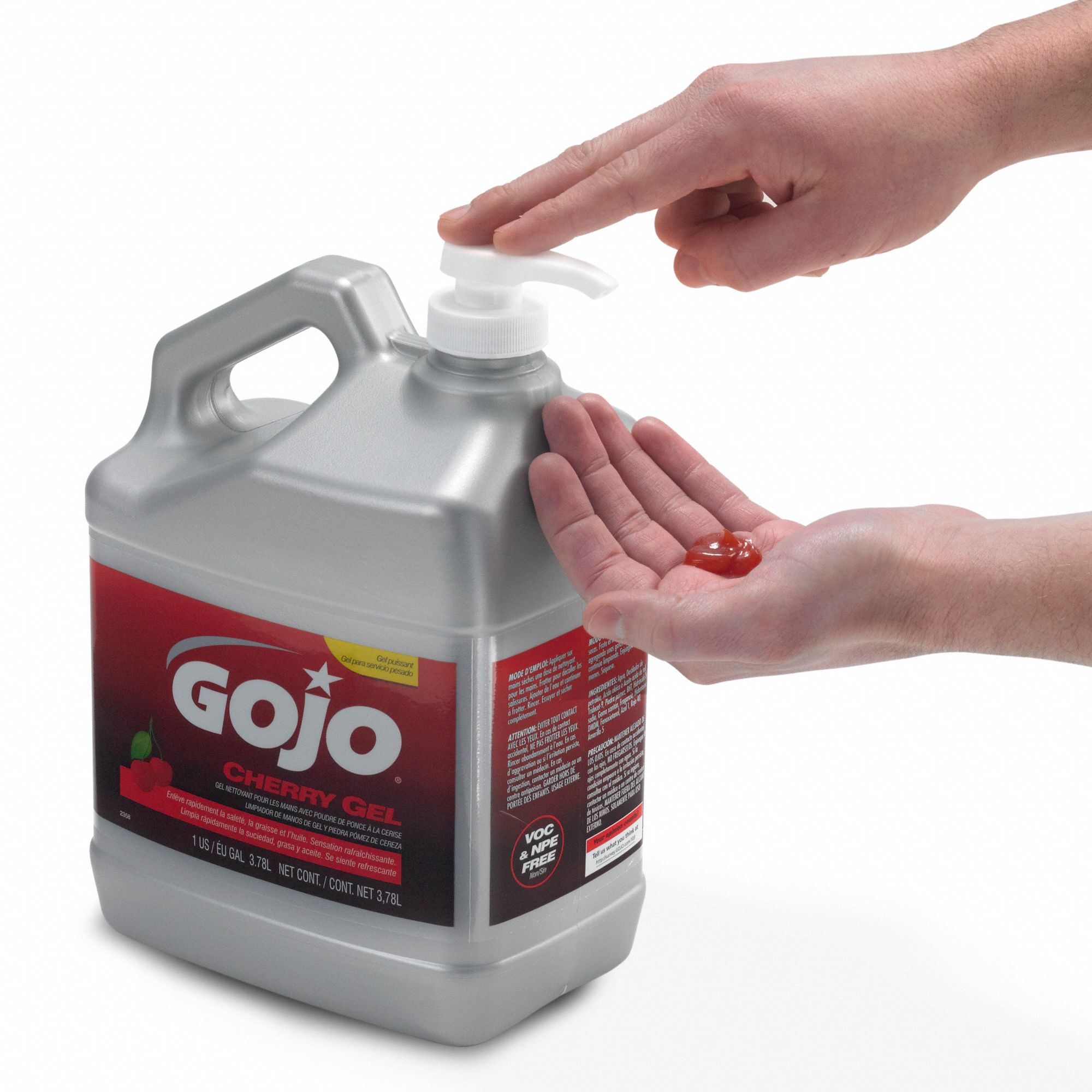 GOJO Cherry, Gel, Hand Cleaner, 1 gal, Pump Bottle, None 3EUF92358