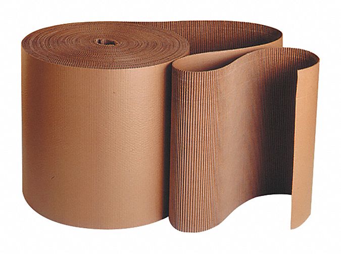Corrugated Wrap: Kraft, 48 in Roll Wd, 250 ft Roll Lg