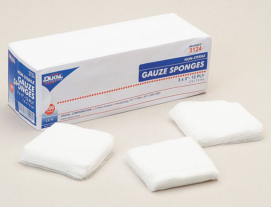 HONEYWELL, Non-Sterile, White, Gauze Sponge - 3EWE8|074133 - Grainger