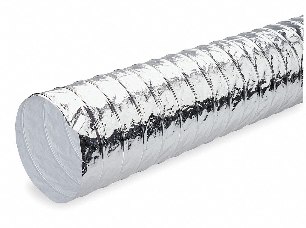 Master Flow 8 Inch X 25 FT Insulated Flexible Duct R6 Silver Jacket Durable for sale online 