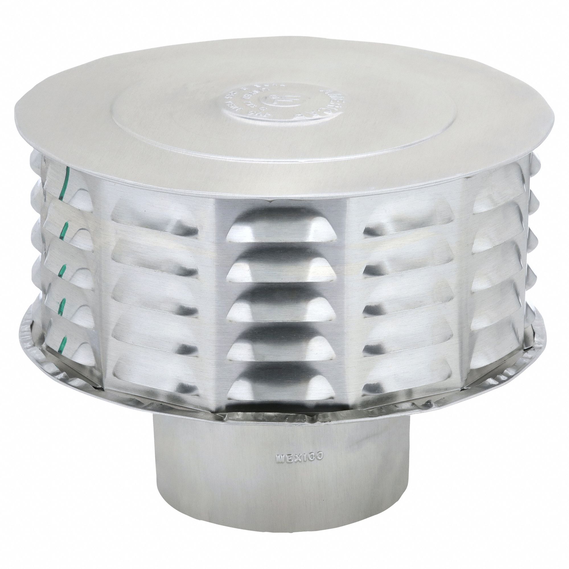 Louvered Hood Venting, Vented Rain Cap, Vent Cap 3F3545CW Grainger