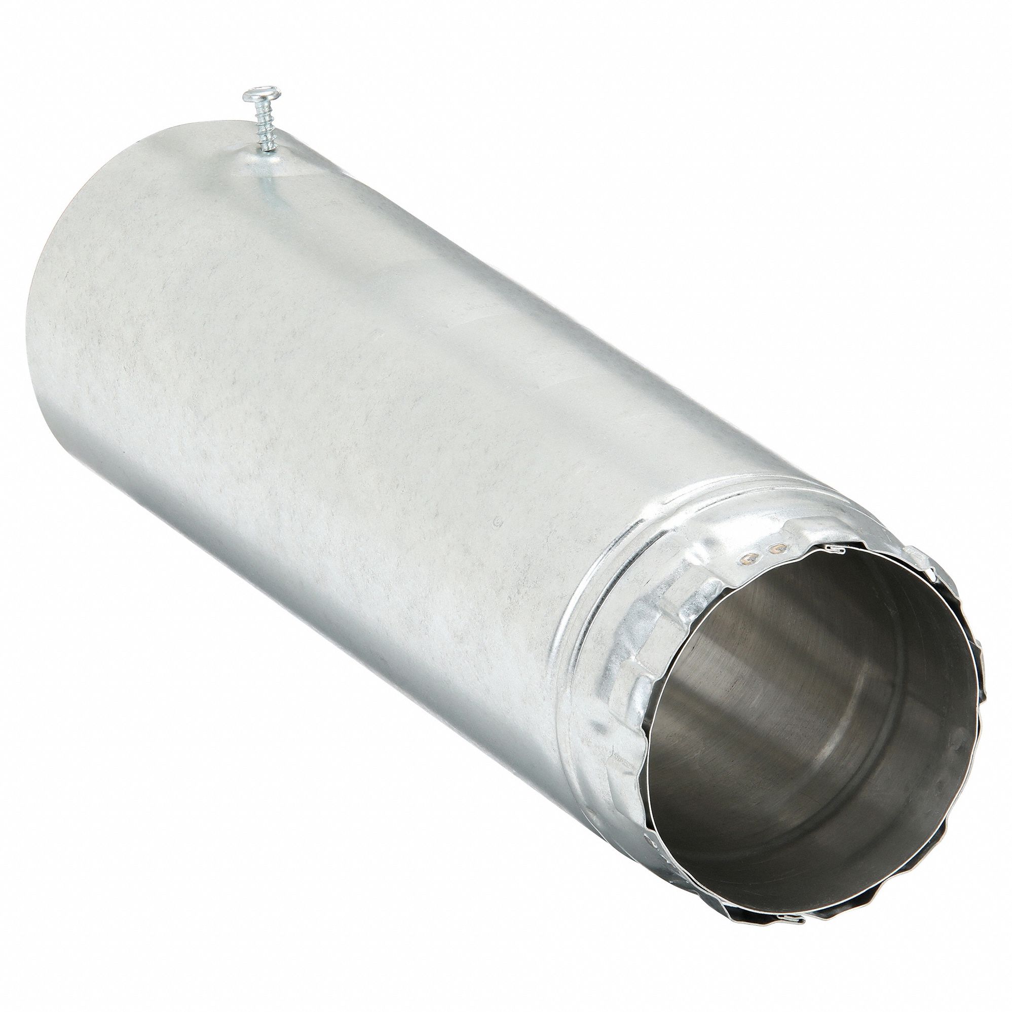 Gas Vent Pipe: 3 in Duct, 1 ft Lg, Steel, Category I, Outer Galvanized Steel w/ Inner Aluminum Liner