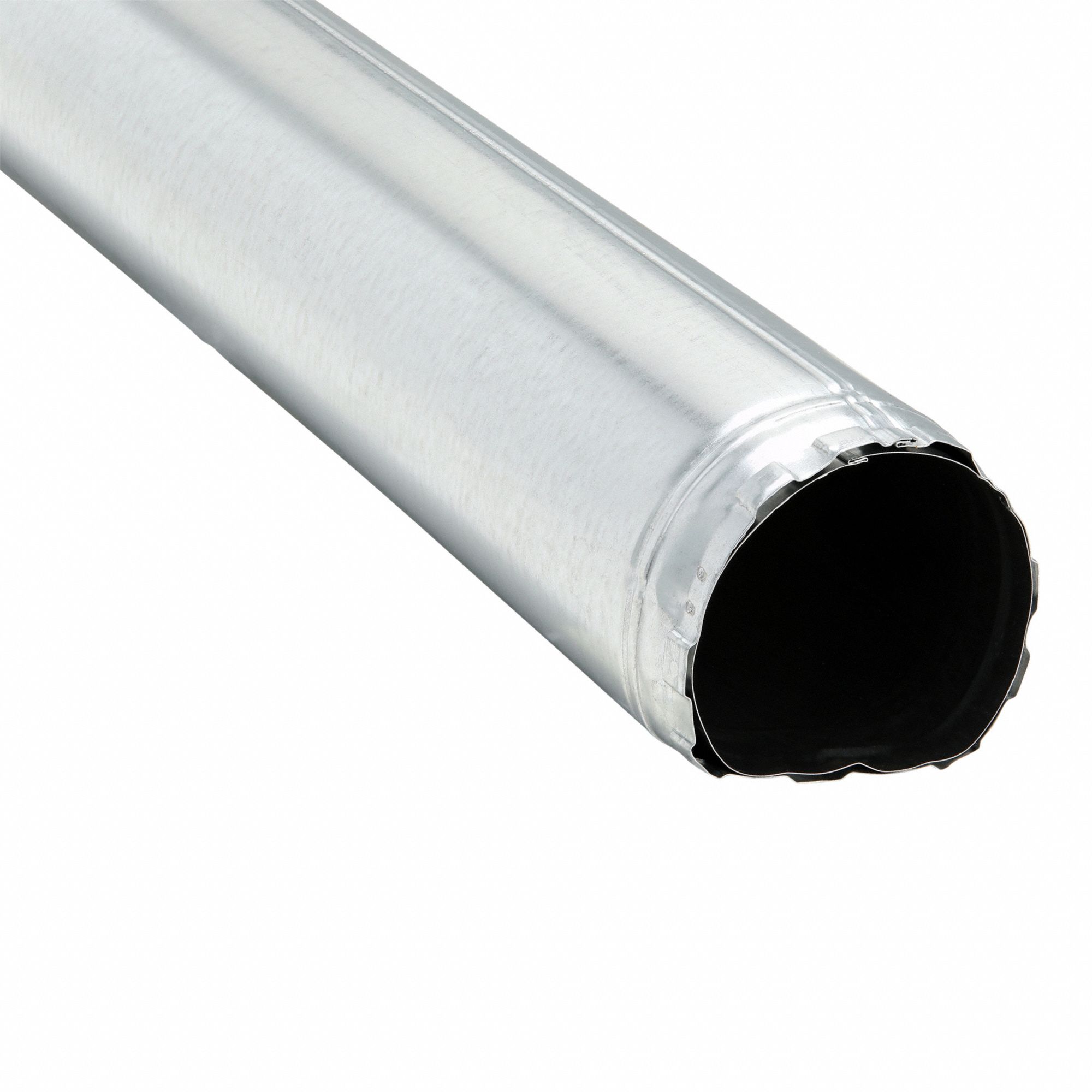 Gas Vent Pipe: 4 in Duct, 5 ft Lg, Steel, Category I, Outer Galvanized Steel w/ Inner Aluminum Liner