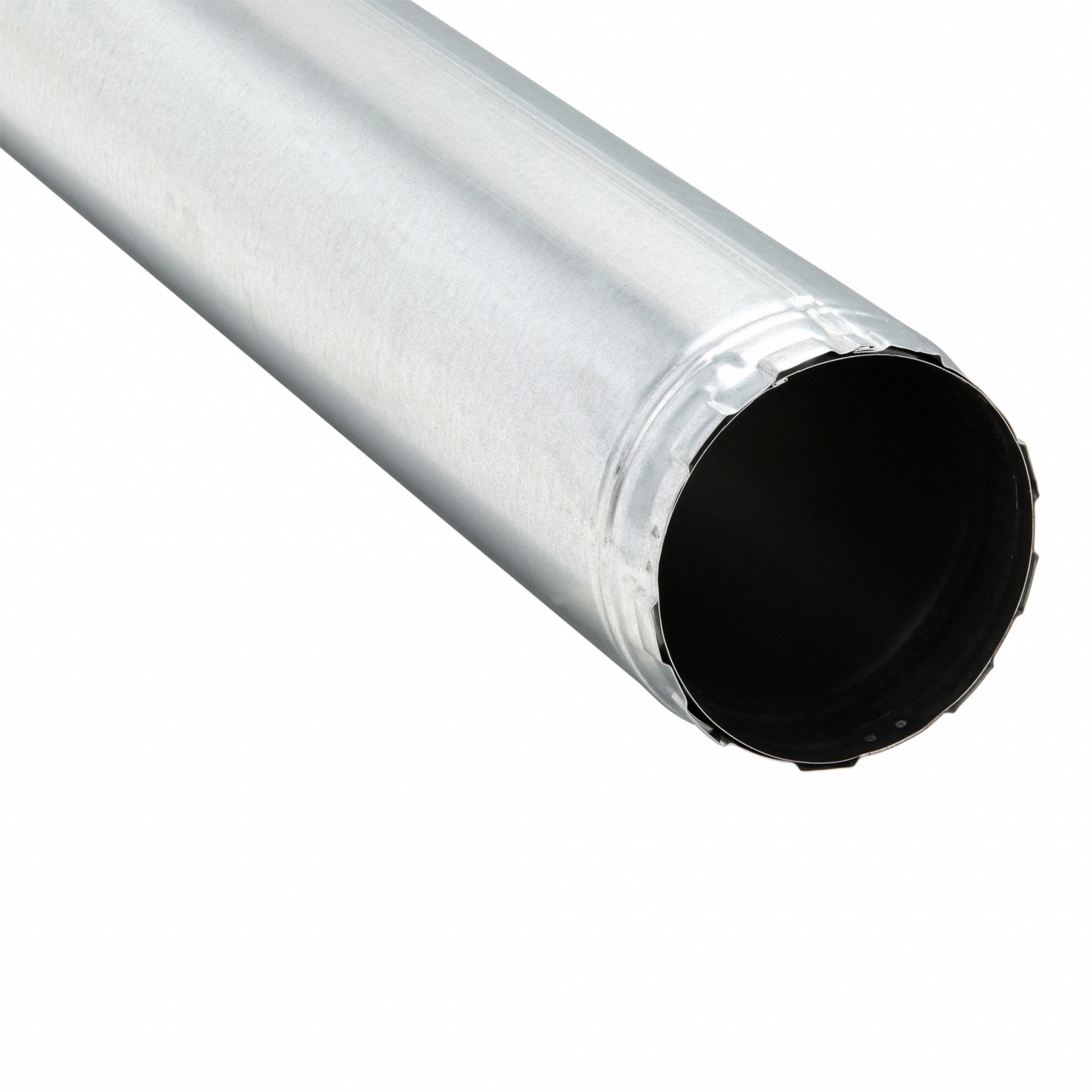 Gas Vent Pipe: 5 in Duct, 4 ft Lg, Steel, Category I, Outer Galvanized Steel w/ Inner Aluminum Liner