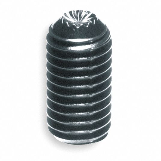 Unbrako Socket Set Screw Knurled Cup 38 In Overall Length 38 24 Alloy Steel Black Oxide 