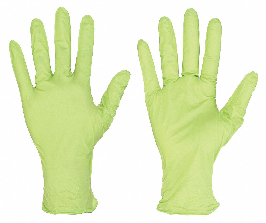 DISPOSABLE GLOVES, FOOD-GRADE, S (7), 4 MIL, POWDER-FREE, NITRILE, GRAIN, 100 PK