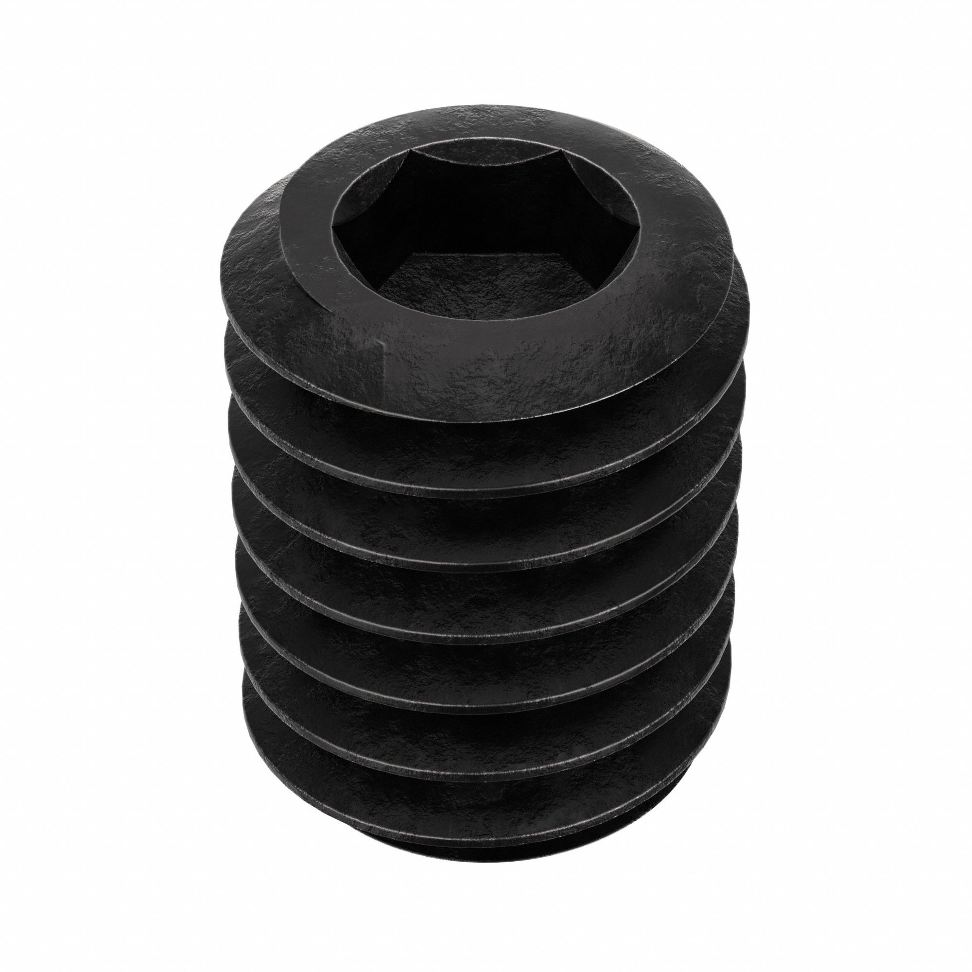 SOCKET SET SCREW, 5/16"-18 THREAD, 7/16 IN OVERALL L, CUP POINT, ALLOY STEEL, BLACK OXIDE, 100 PK