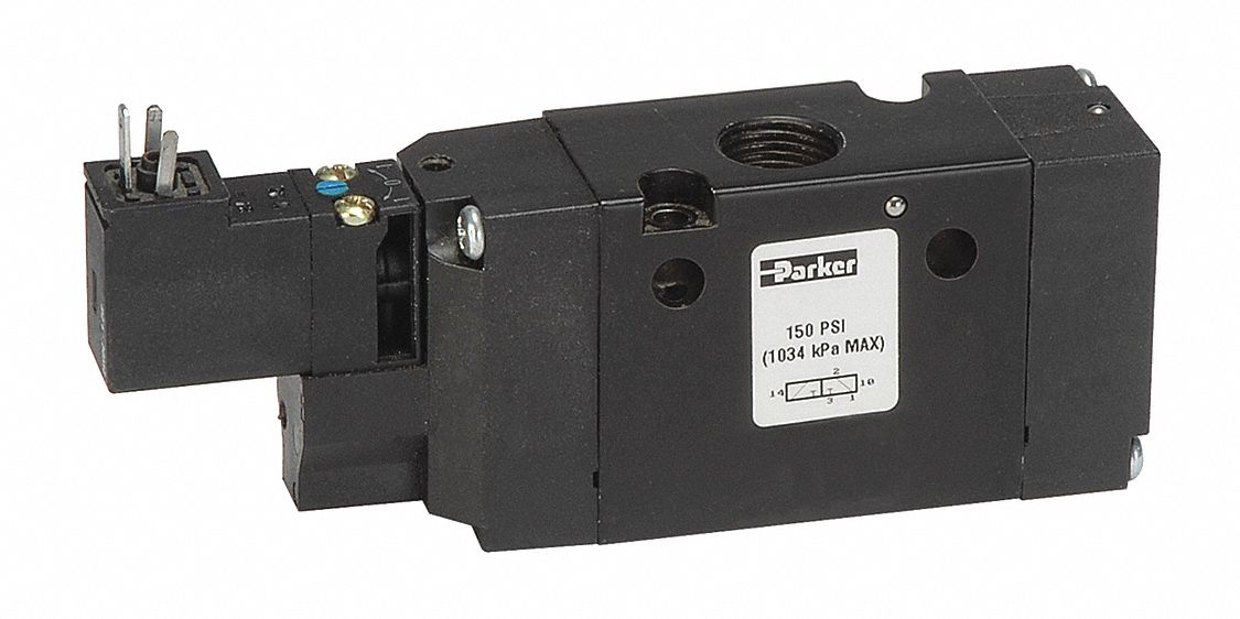 Solenoid Air Control Valve: B6, Three-Way / Two-Position, Single Solenoid, 120V AC