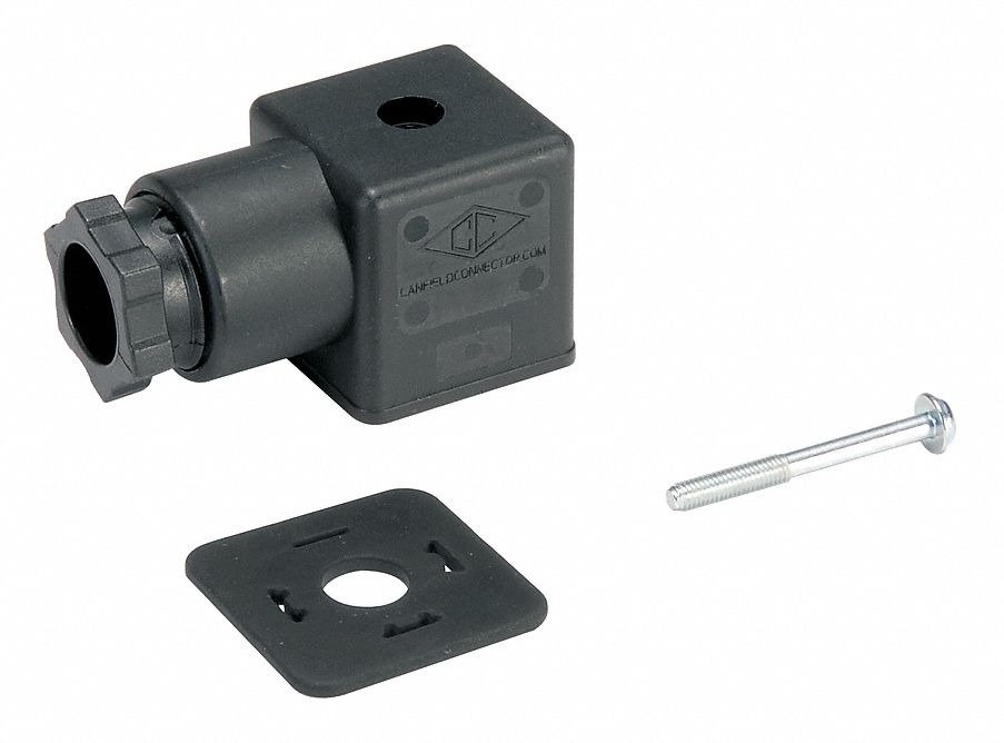 connector parker solenoid coil female plug 24dc type 120ac lead grainger din close zoro