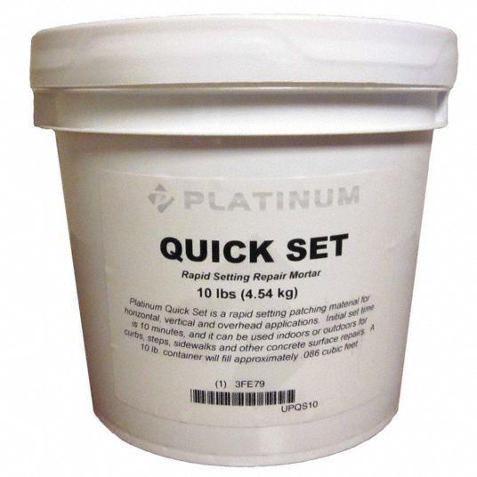 PLATINUM PRODUCTS Quick Set Cement Repair Mix - 3FE79|UPQS10 - Grainger