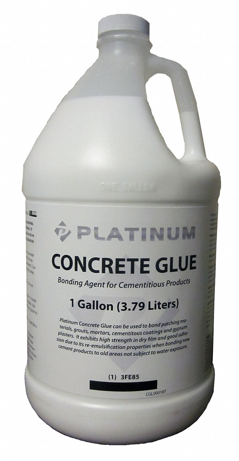 PLATINUM PRODUCTS, 128 oz Container Size, Concrete Glue 3FE85UPCGG