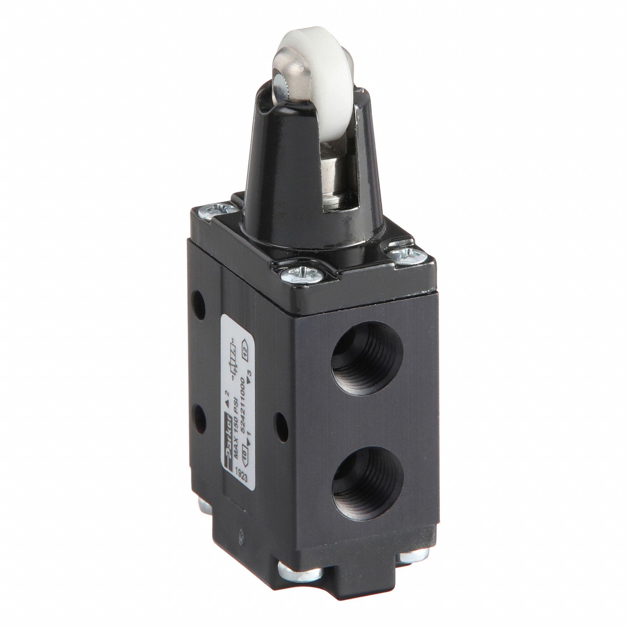 Manual Air Control Valve: DirectAir 4, Three-Way / Two-Position, Roller, 1/4 in Female NPT