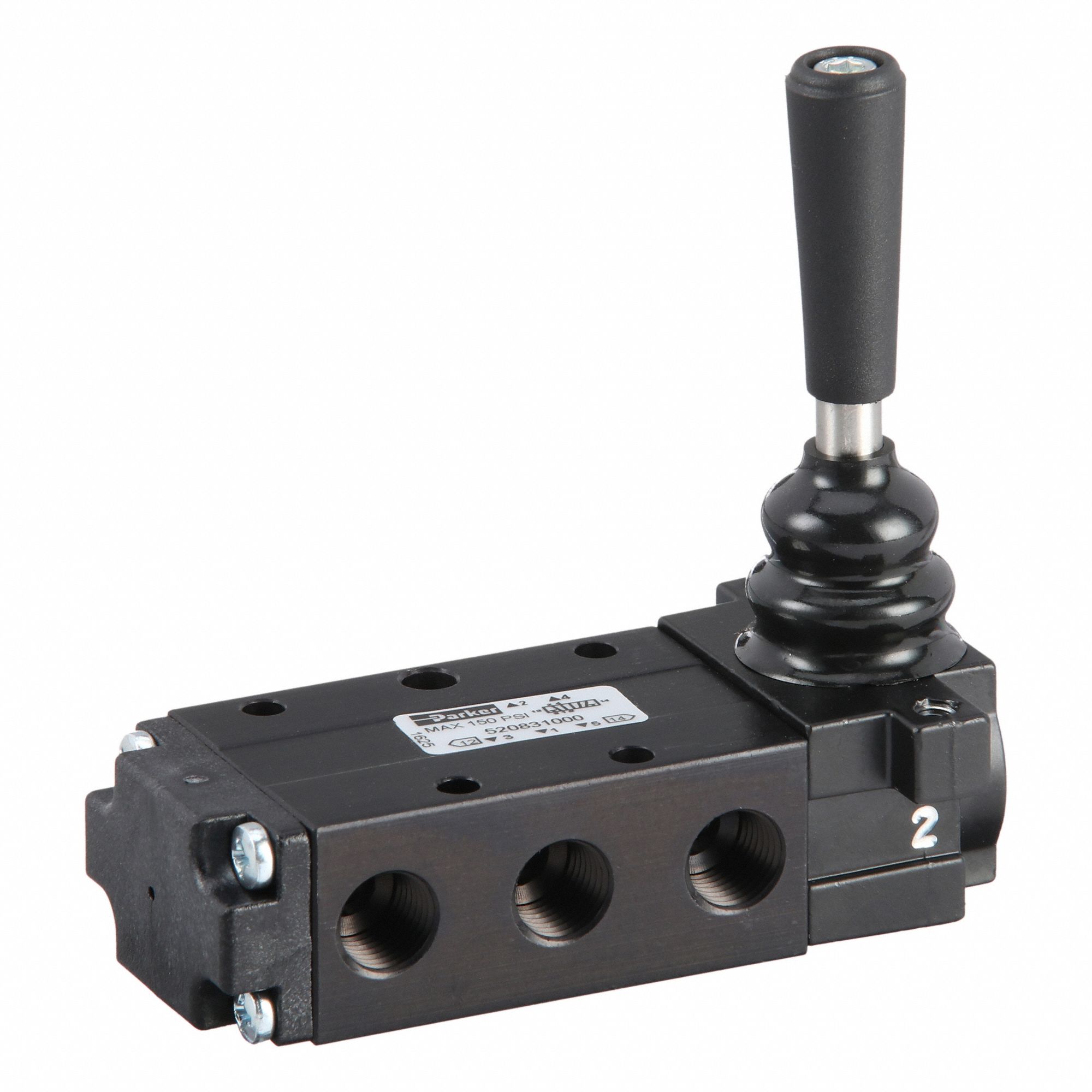 Manual Air Control Valve: DirectAir 4, Four-Way / Two-Position, Lever, 1/4 in Female NPT