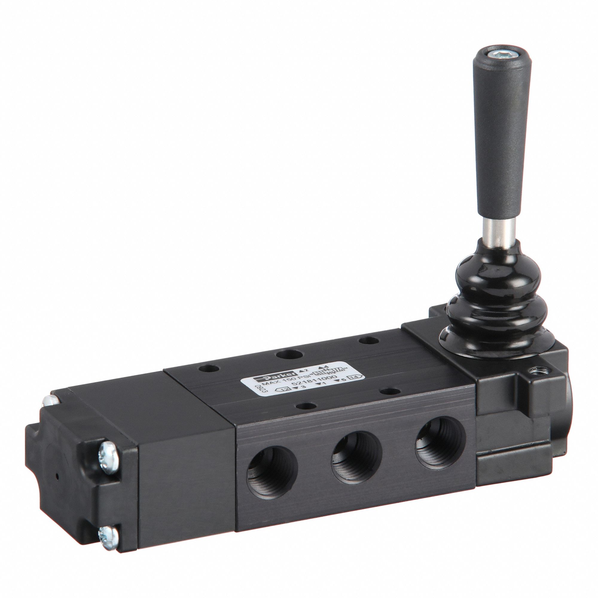 Manual Air Control Valve: DirectAir 4, Four-Way / Three-Position, Lever, 1/4 in Female NPT