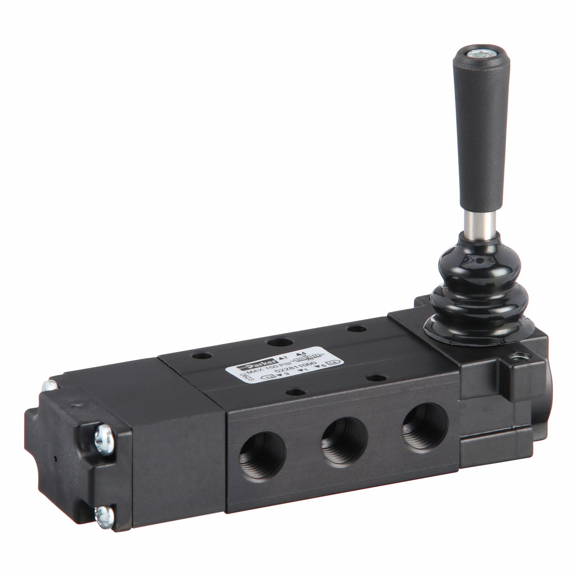 Manual Air Control Valve: DirectAir 4, Four-Way / Three-Position, Lever, 1/4 in Female NPT