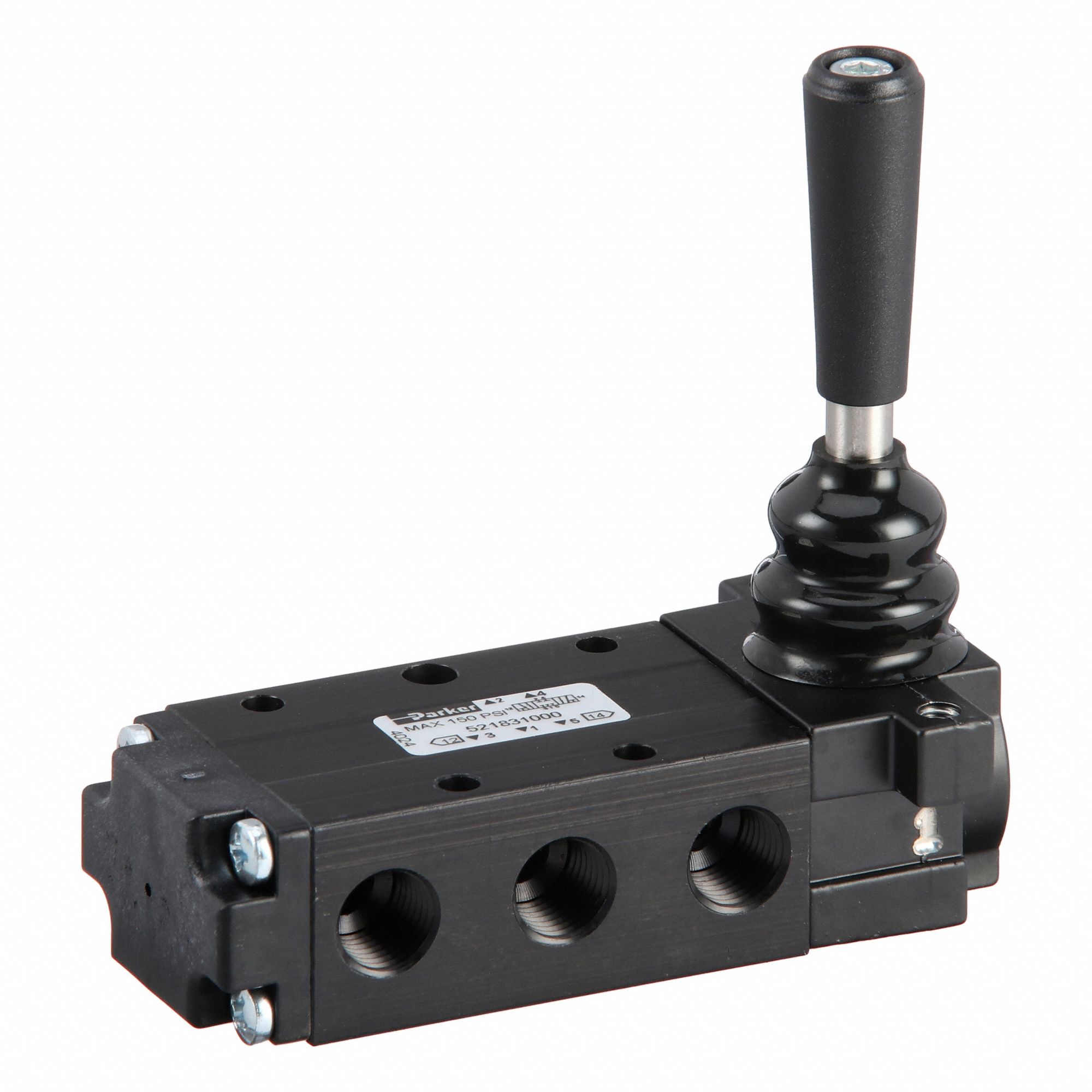 Manual Air Control Valve: DirectAir 4, Four-Way / Three-Position, Lever, 1/4 in Female NPT