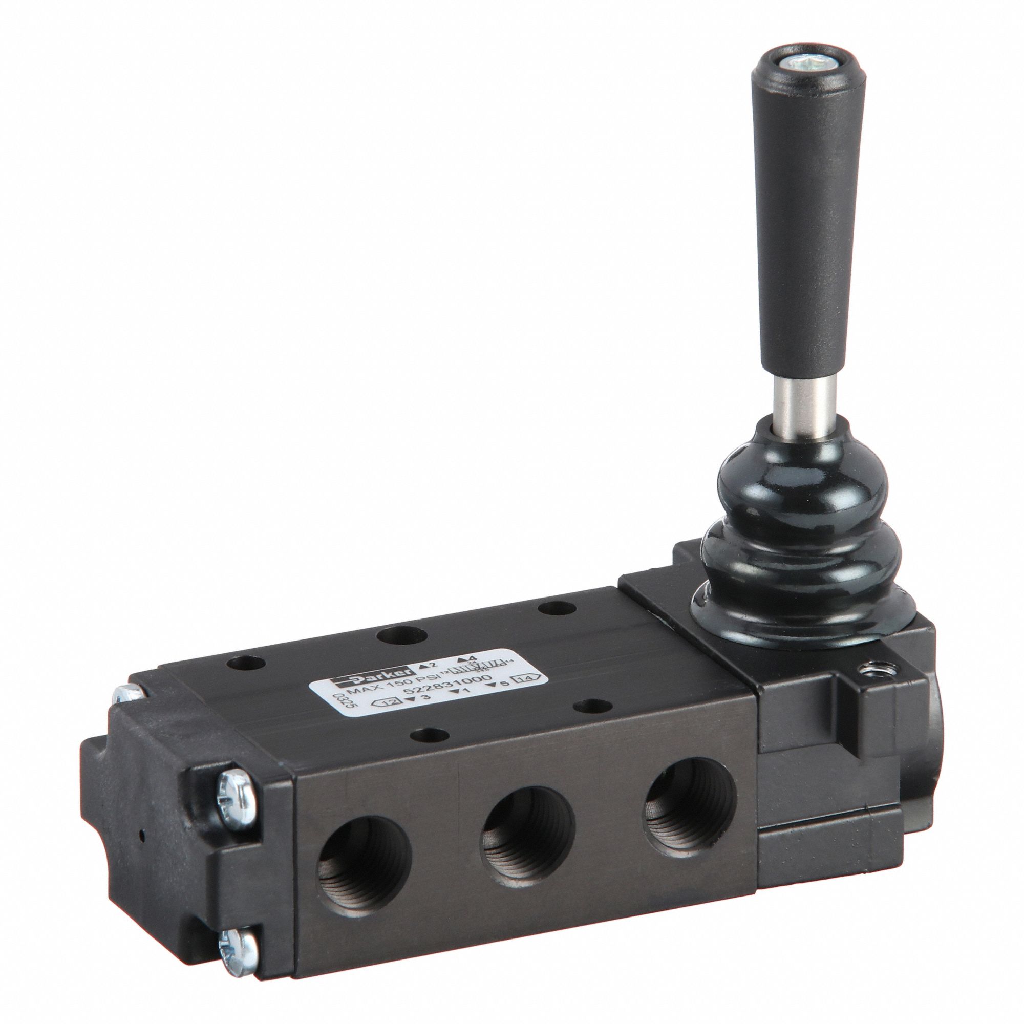 Manual Air Control Valve: DirectAir 4, Four-Way / Three-Position, Lever, 1/4 in Female NPT