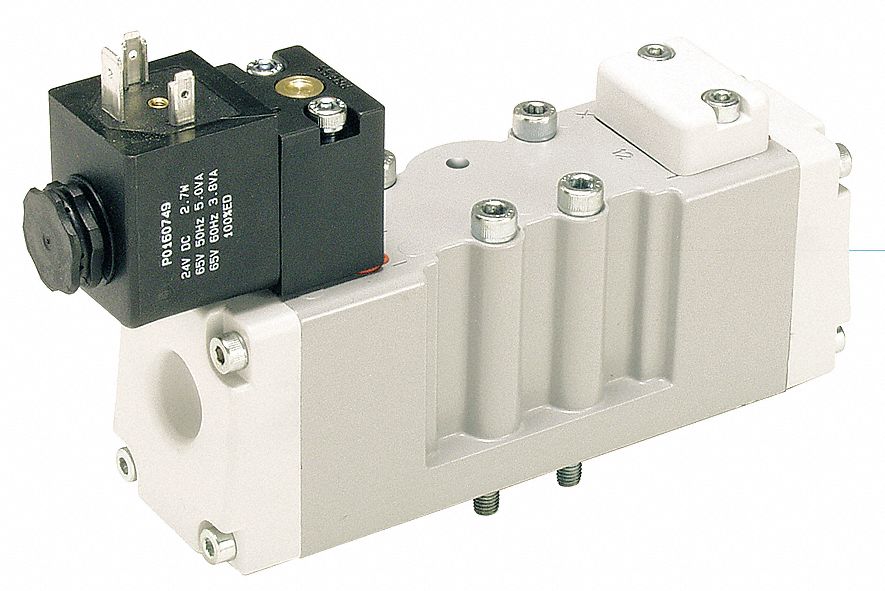 Solenoid Air Control Valve: Four-Way / Two-Position, 5599-1, Single Solenoid, Solenoid Return