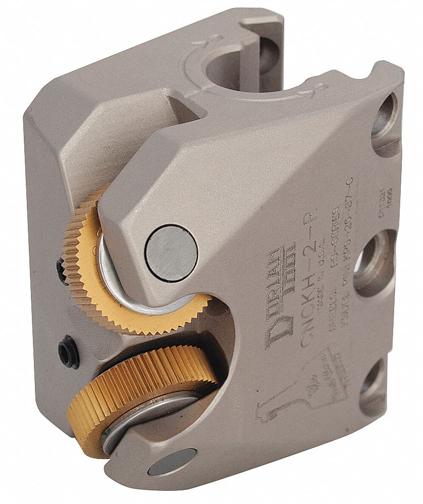 Knurling Holder: 2 Knurls Required, CNCKH, 2 Head Ht, 1 7/8 in Head Lg, 1-1/4 in Head Wd