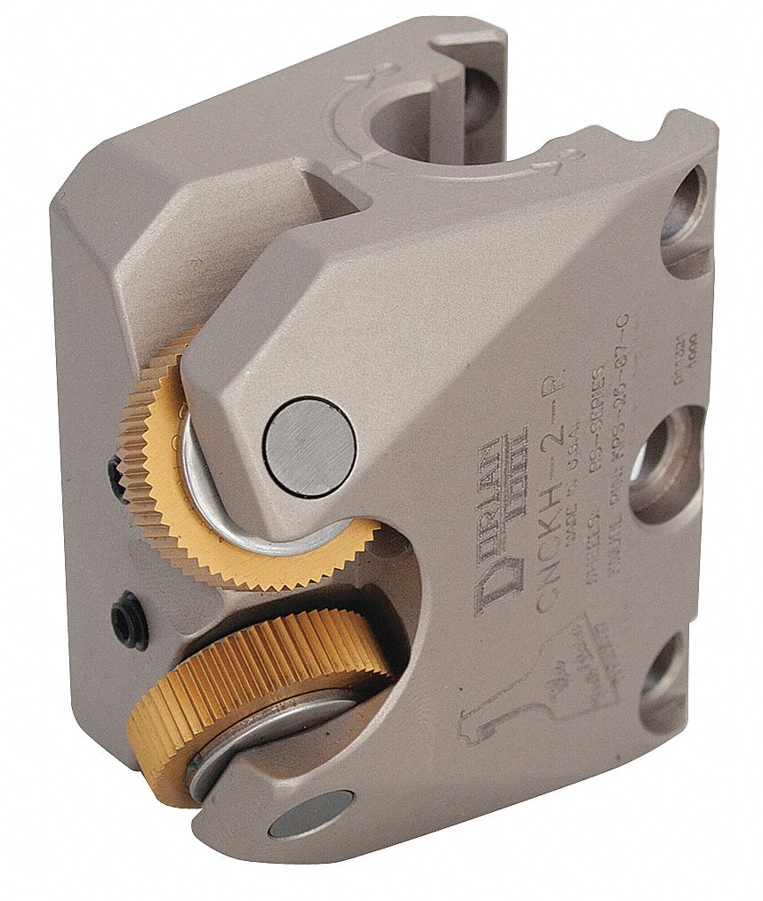 Knurling Holder: 2 Knurls Required, CNCKH, 2 Head Ht, 2 in Head Lg, 1-1/4 in Head Wd