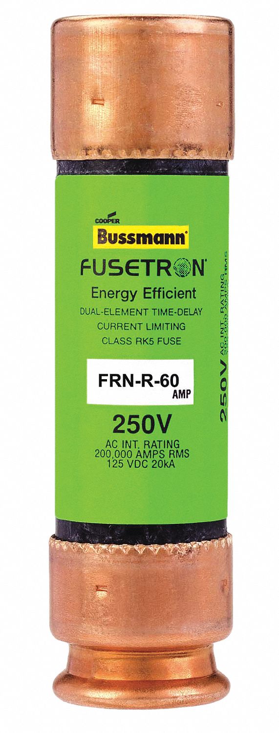 Fuse: Class RK5, FRN-R-ID Series, Time-Delay, 60 A, 250 V AC, 125 V DC, Indicating