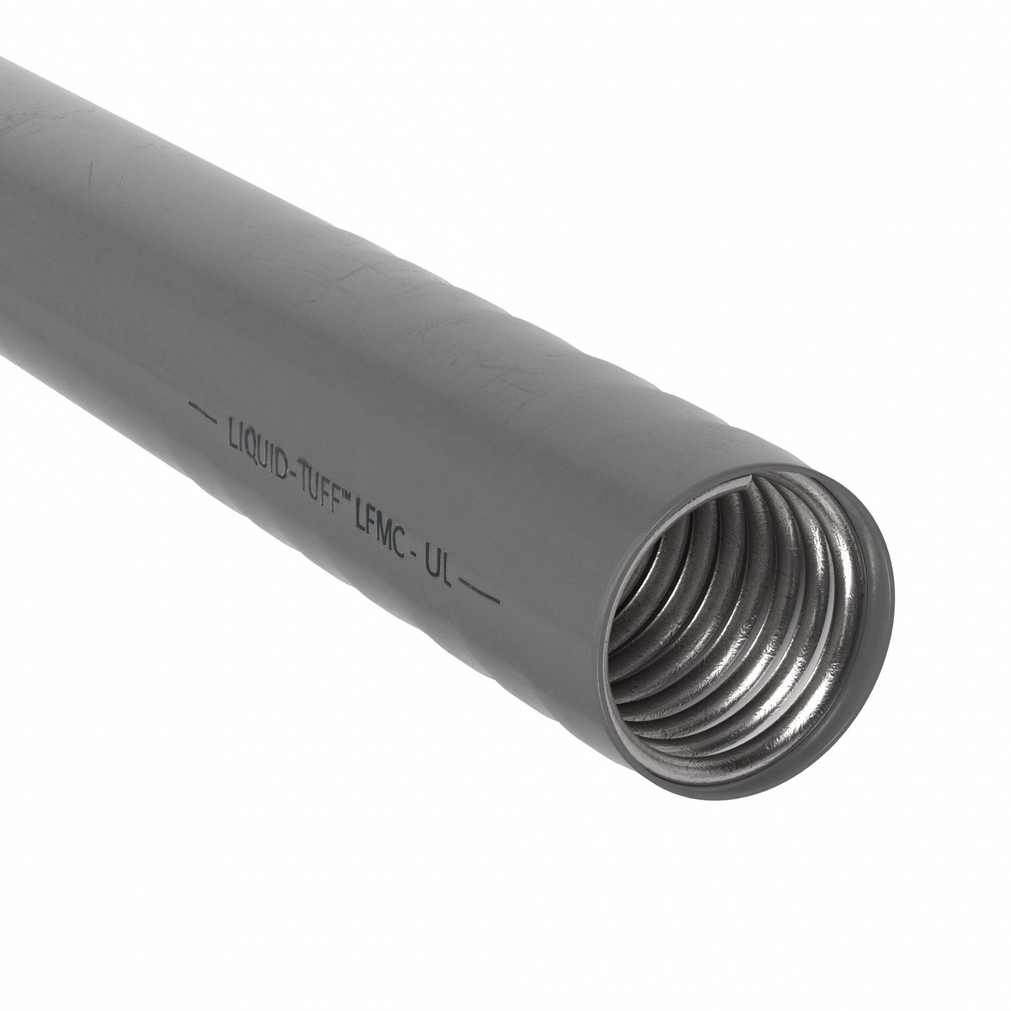 4 in Trade Size, Gray, Liquid-Tight Flex Metal Conduit - 3FKZ8