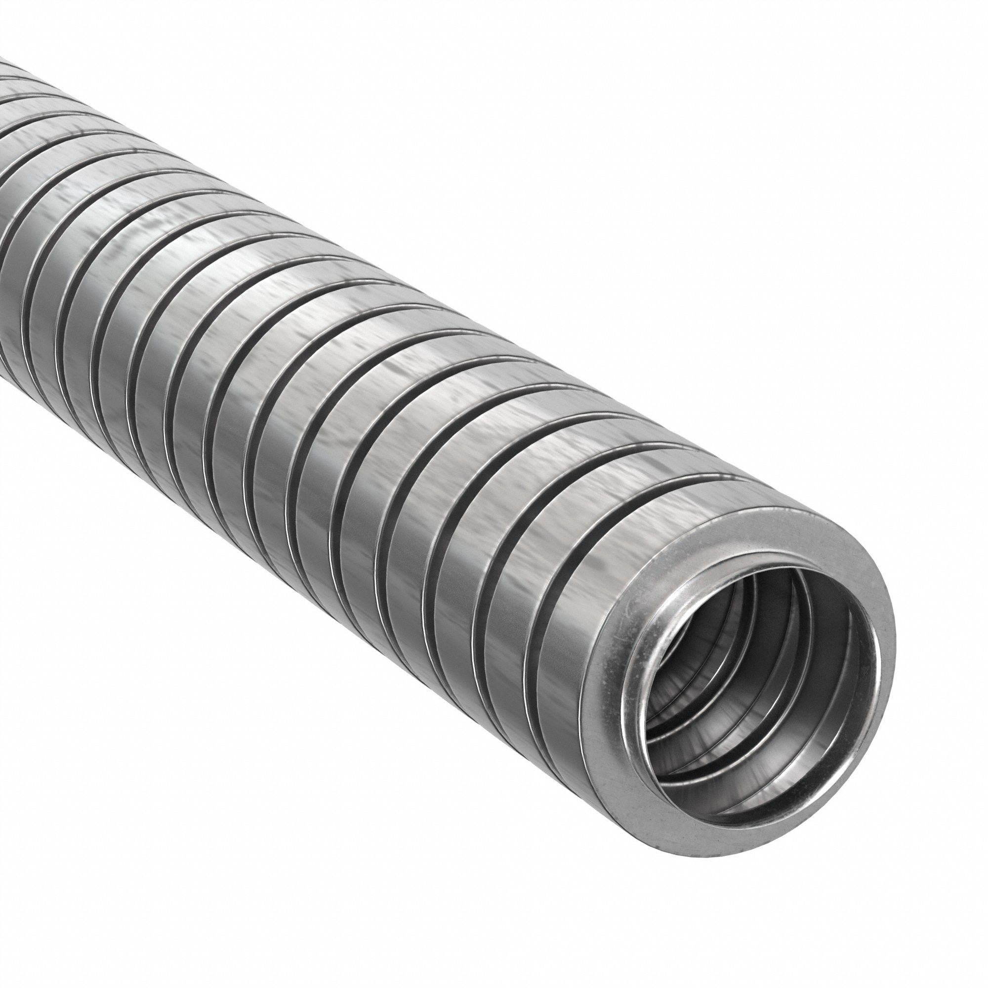 FLEXIBLE METAL CONDUIT, REDUCED WALL, ⅜ IN TRADE SIZE, 100 FT OVERALL L, STEEL