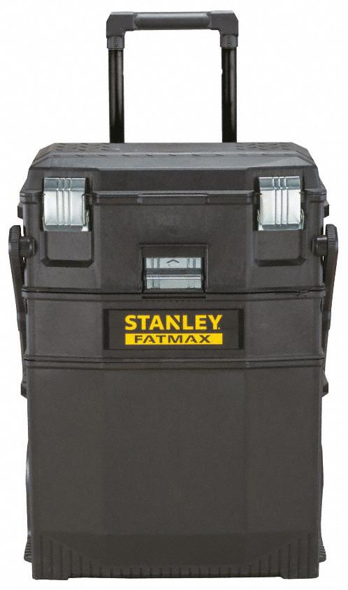 STANLEY Tool Box Set: 19 in Overall Wd, 12 5/16 in Overall Dp, 9 3/5 in  Overall Ht, Black