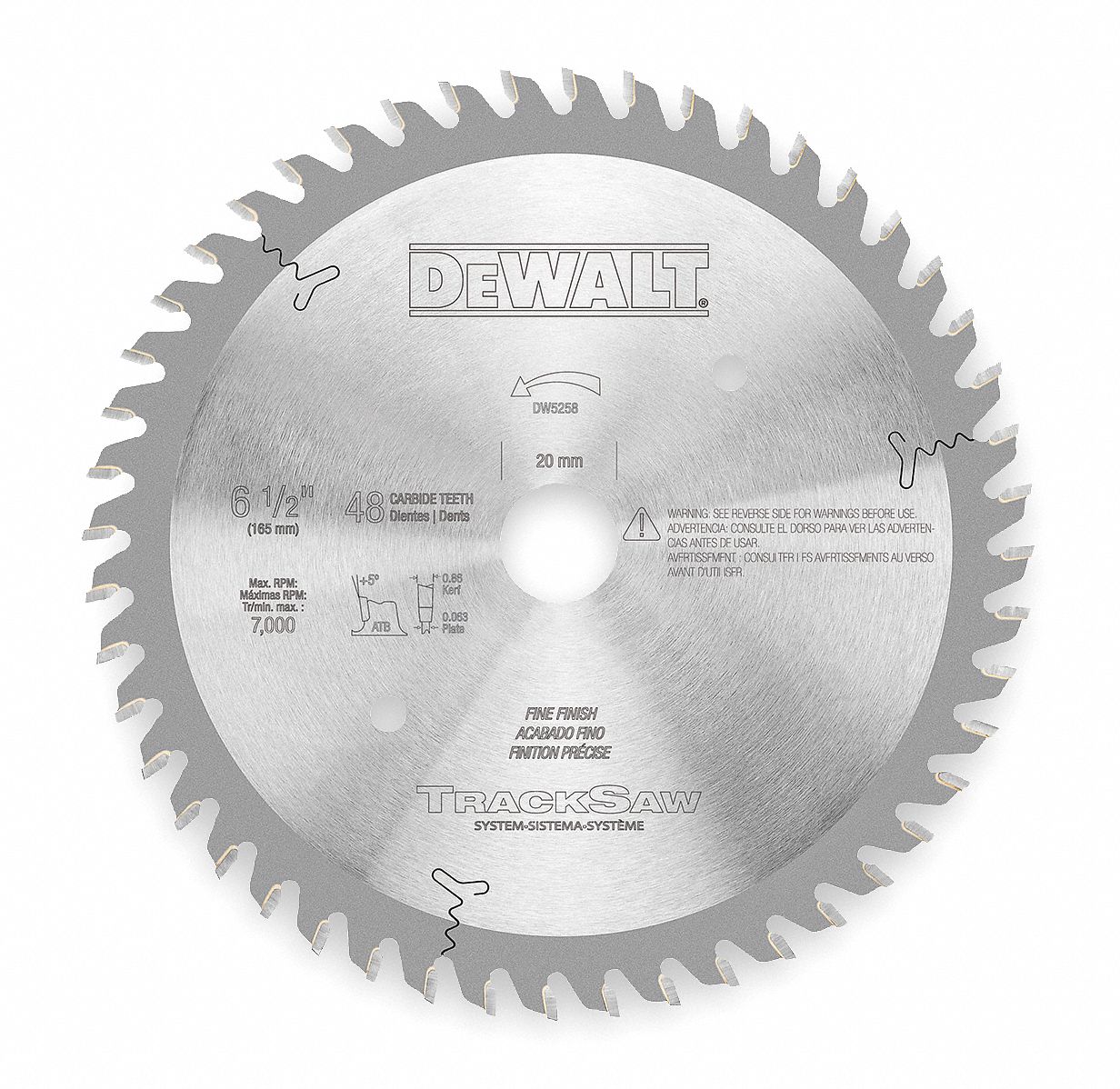 DEWALT 6 1/2 Inch 90 Tooth Circular Saw Blade - Premium Vinyl Cutting Blade
