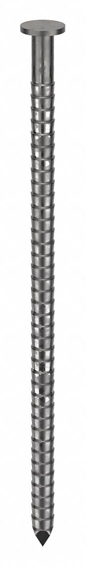 Framing Nails, 3" L, Galvanized, PK2000: Framing Nails, Flat, Ring, 3 in Overall Lg, 2, 000 PK