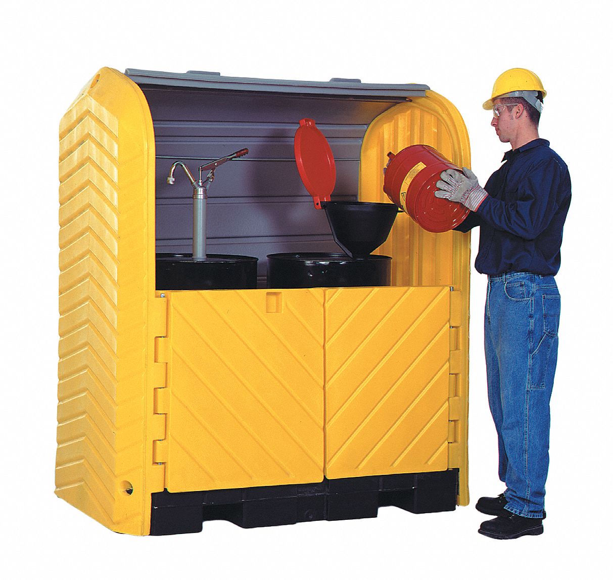 ULTRATECH Rolltop Drum Spill Containment System For 2 Drums, 66 gal