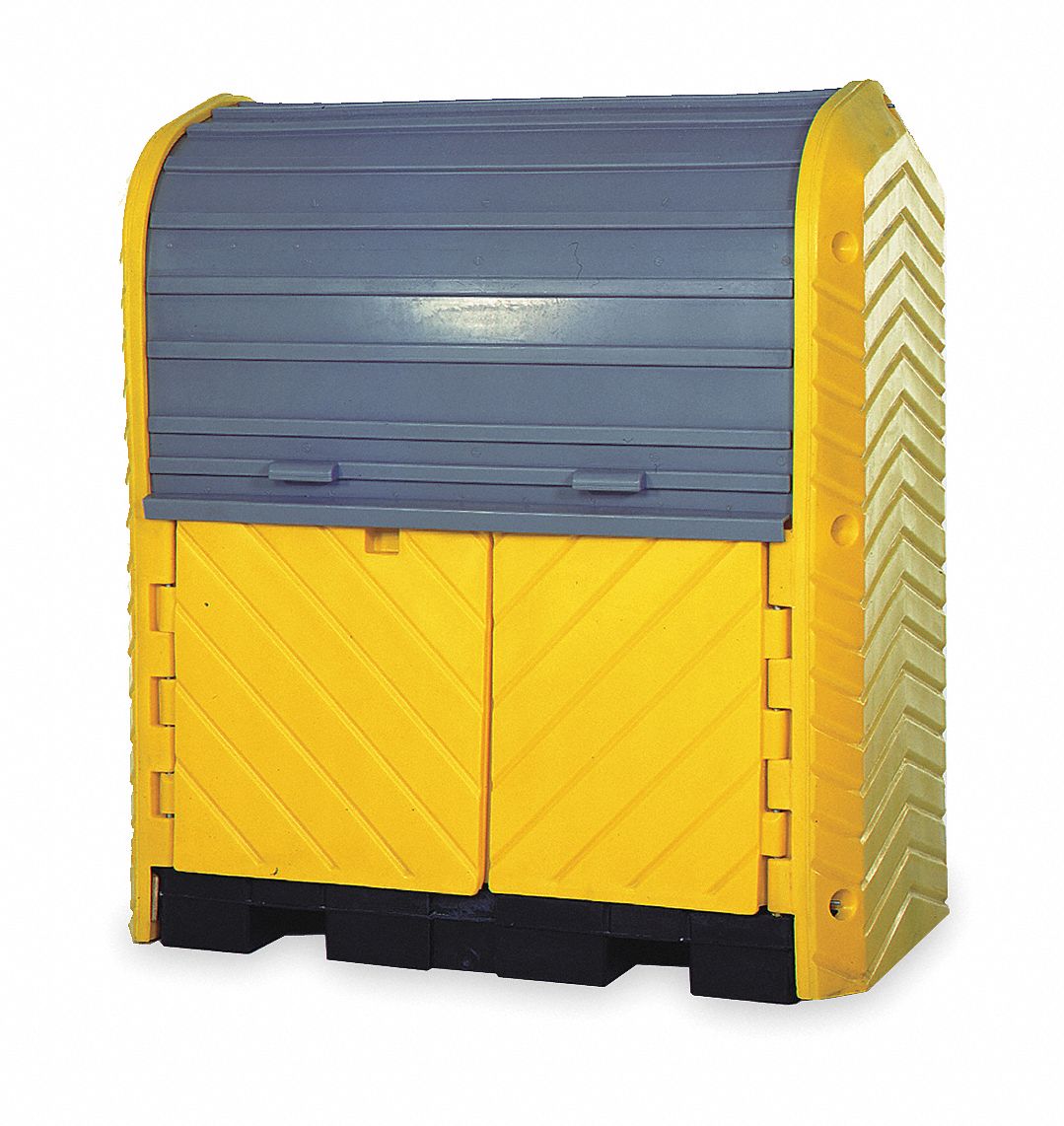 ROLLTOP DRUM SPILL CONTAINMENT SYSTEM, FOR 2 DRUMS, 66 GALLON CAPACITY, YELLOW