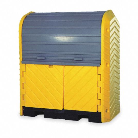 Ultratech Rolltop Drum Spill Containment System For 2 Drums 66 Gal Spill Capacity Yellow 1465