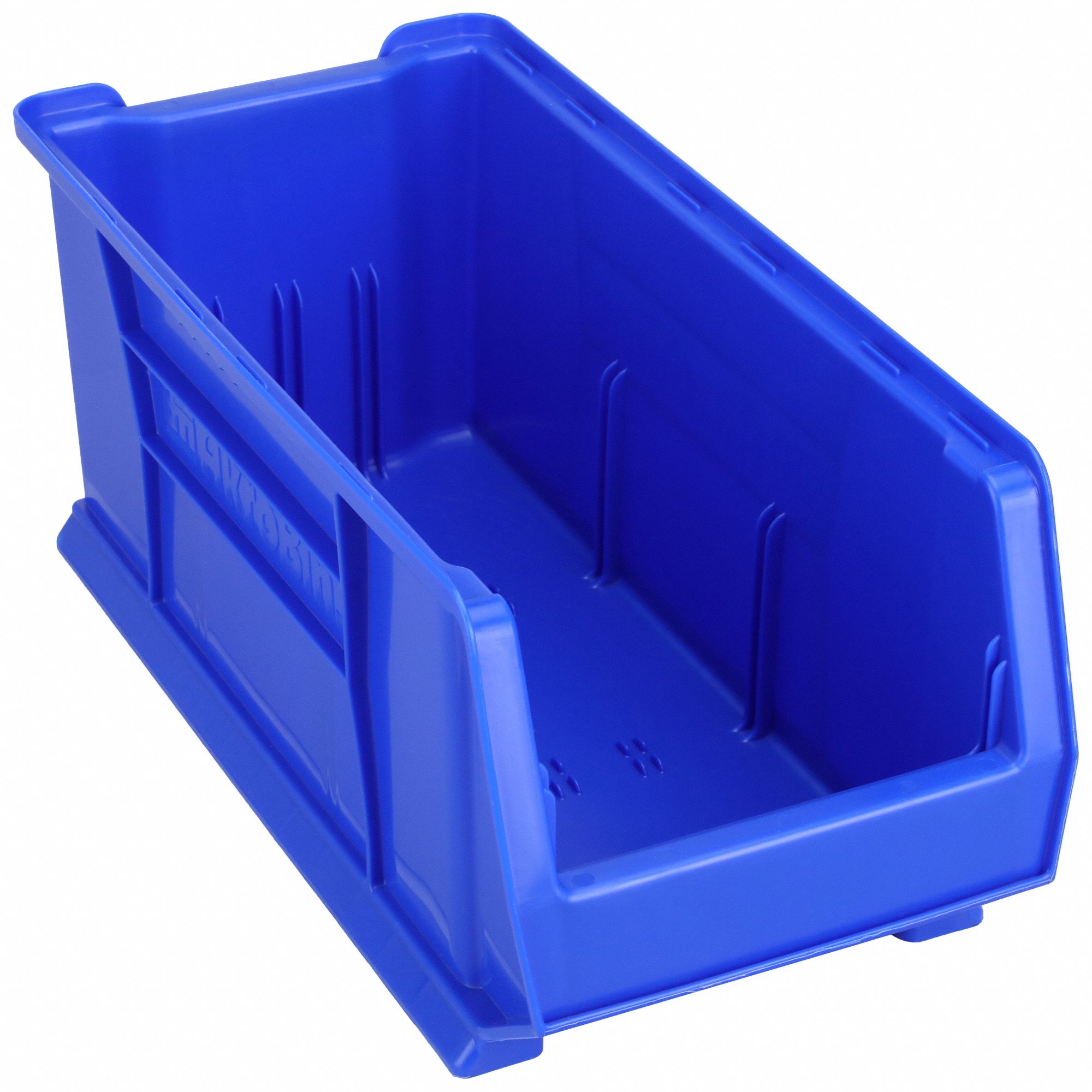 SUPER SIZE BIN, 23⅞ IN OVERALL L, 11 IN X 10 IN, BLUE, STACKABLE, 300 LB LOAD CAPACITY