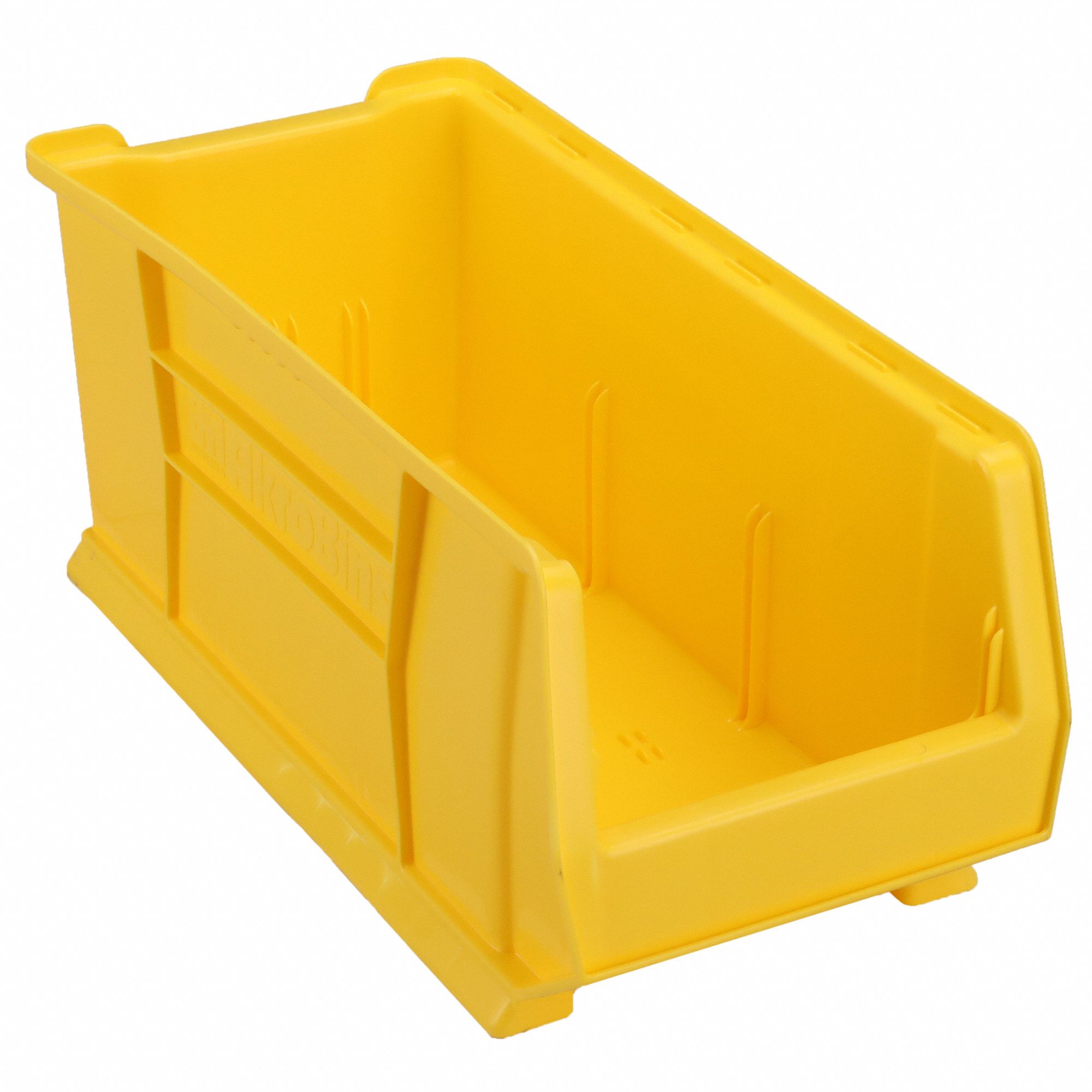 SUPER SIZE BIN, 23⅞ IN OVERALL L, 11 IN X 10 IN, YELLOW, STACKABLE