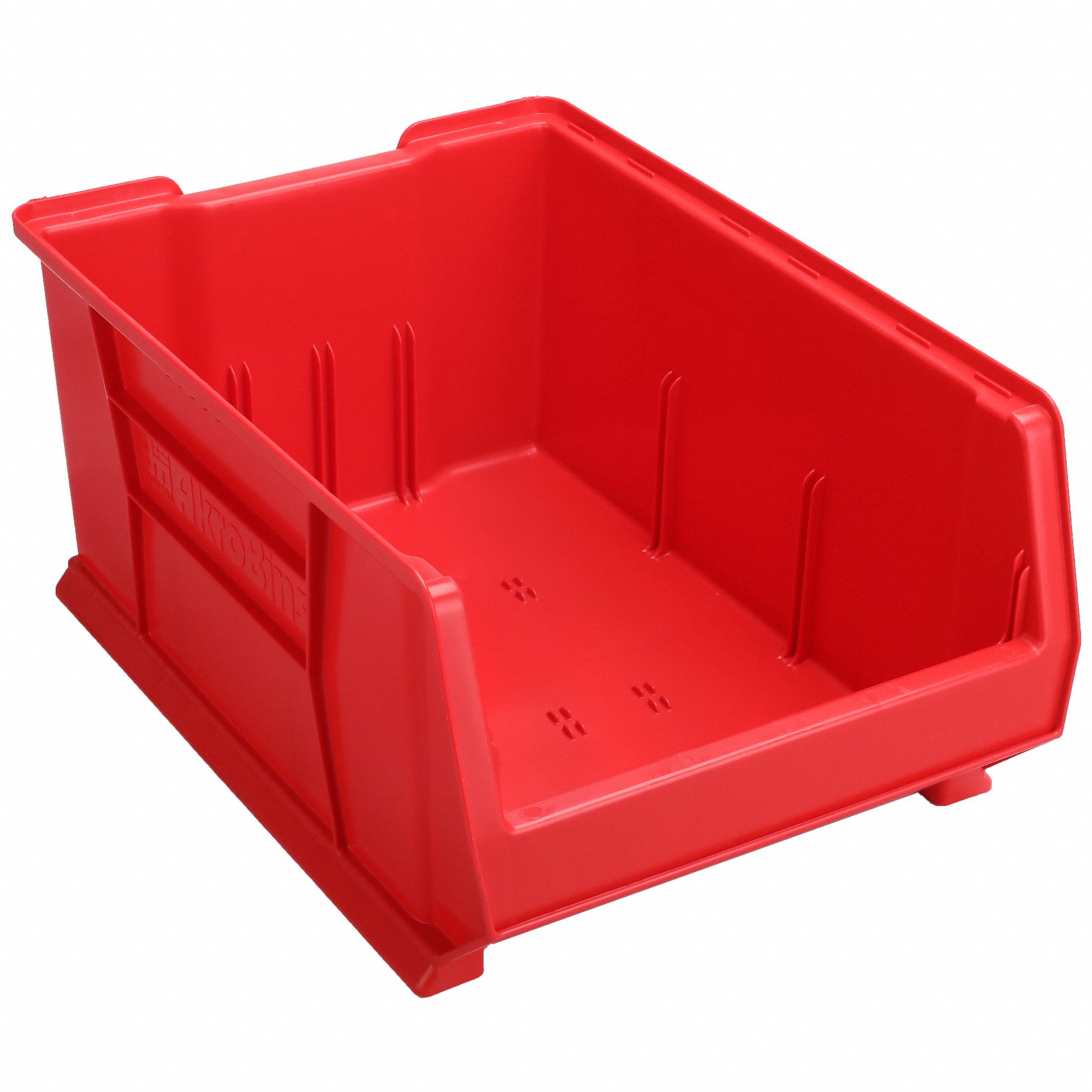 SUPER SIZE BIN, 23⅞ IN OVERALL L, 16½ IN X 11 IN, RED, STACKABLE