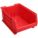 SUPER SIZE BIN, 23⅞ IN OVERALL L, 16½ IN X 11 IN, RED, STACKABLE