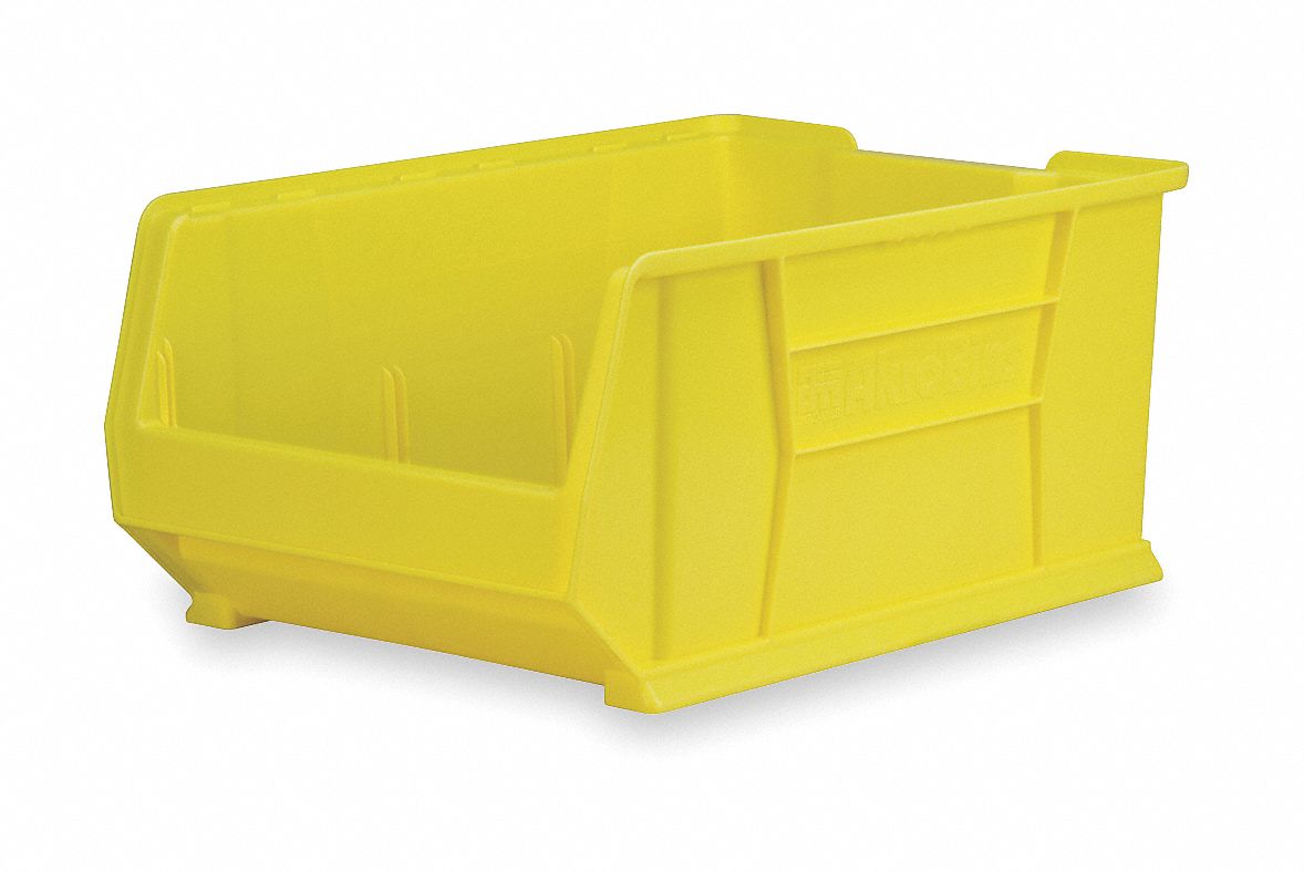 AKRO-MILS 30288YELLO Super Size Bin,Yellow,Plastic,11 in 3FWA3