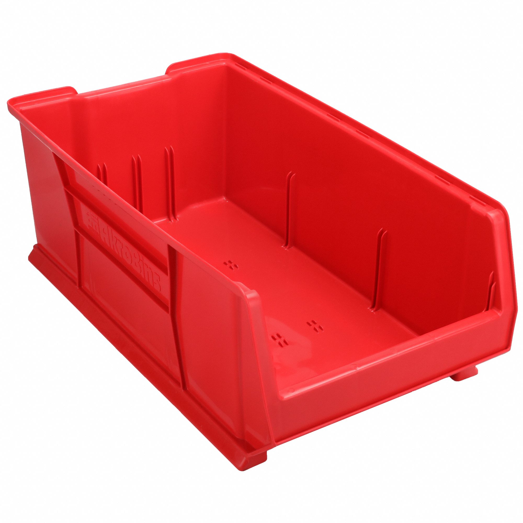 SUPER SIZE BIN, 29⅞ IN OVERALL L, 16½ IN X 11 IN, RED, STACKABLE