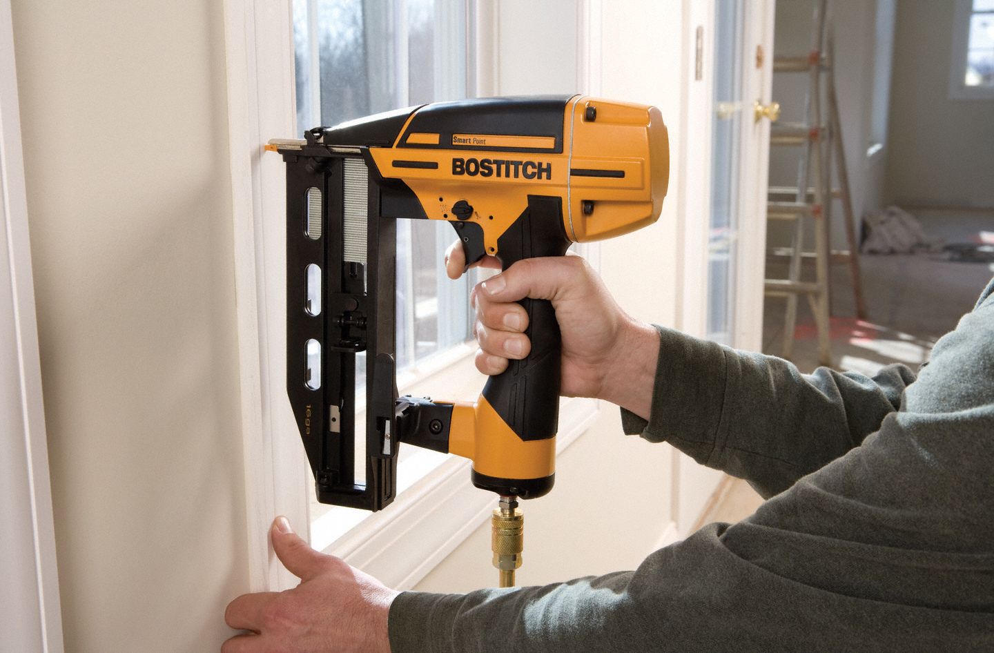 BOSTITCH Nail Gun Finish, 0°, Glue, Combo, For 16 ga Nail Gauge, 1/4 in NPT, Strip Collation