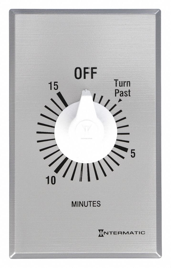 INTERMATIC TIMER, SPRING WOUND, 15 MINUTE, DPST, SILVER - 3260 ...